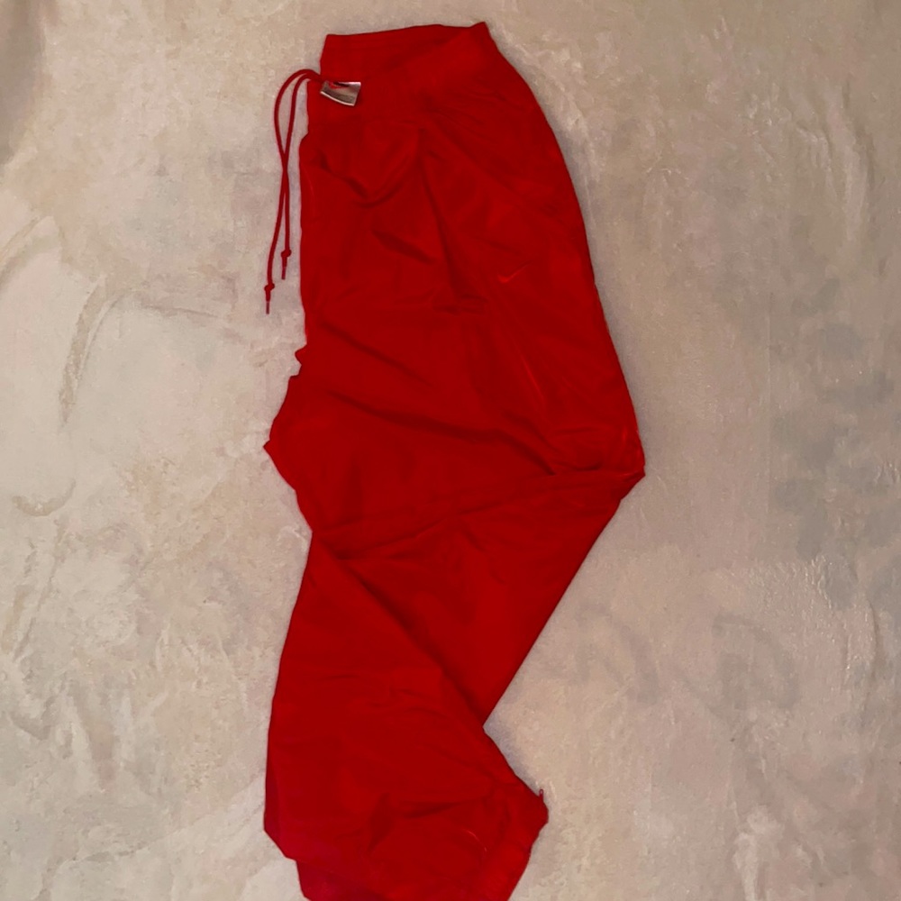 Nike red nylon pants